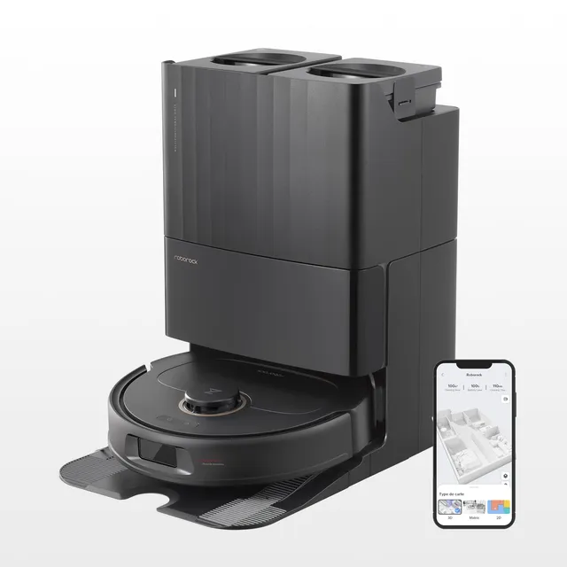 roborock-qrevo-pro-robot-aspirateur-laveur-noir-station-lavage image 1