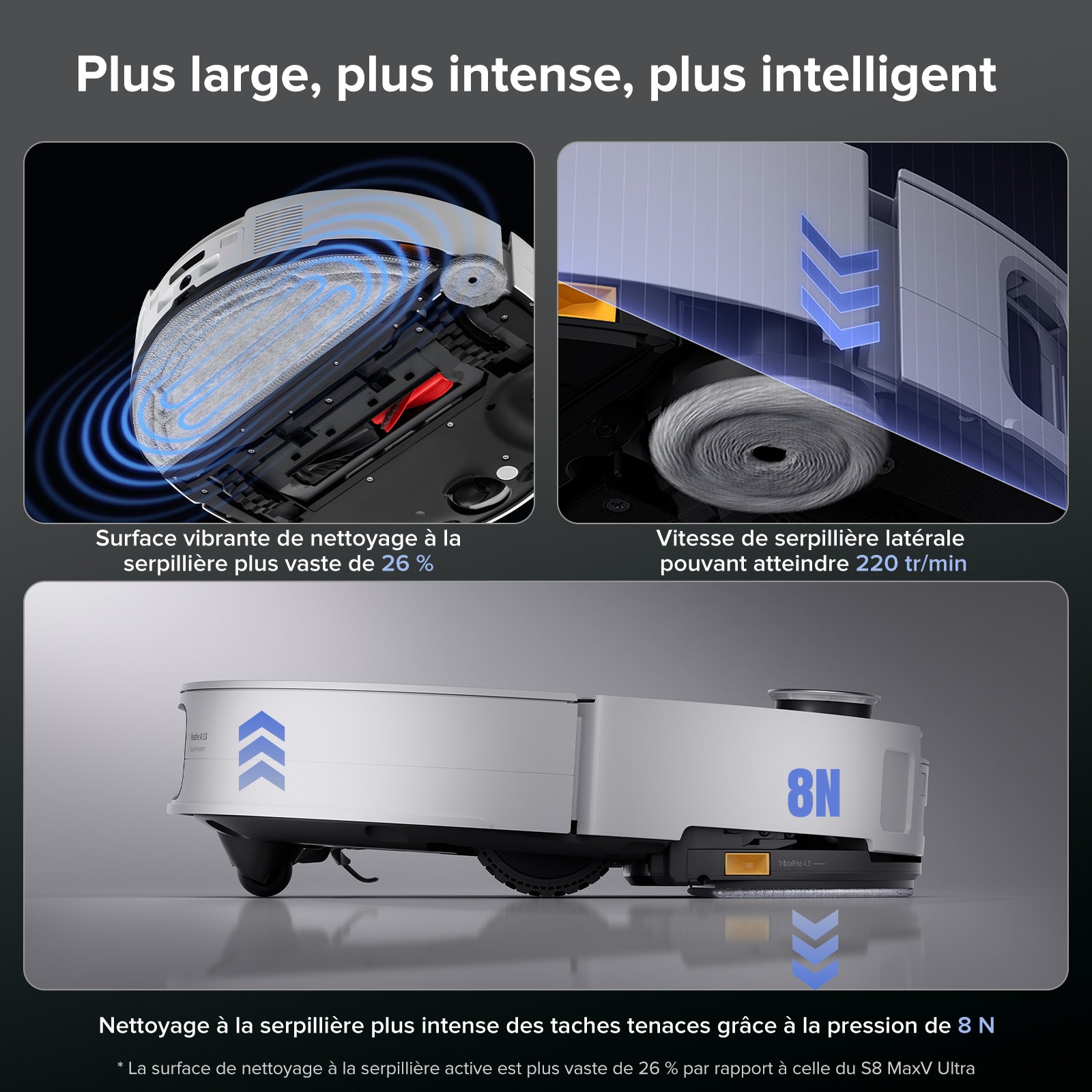 roborock-saros-10-robot-aspirateur-laveur-blanc-rockdock-ultra image 6