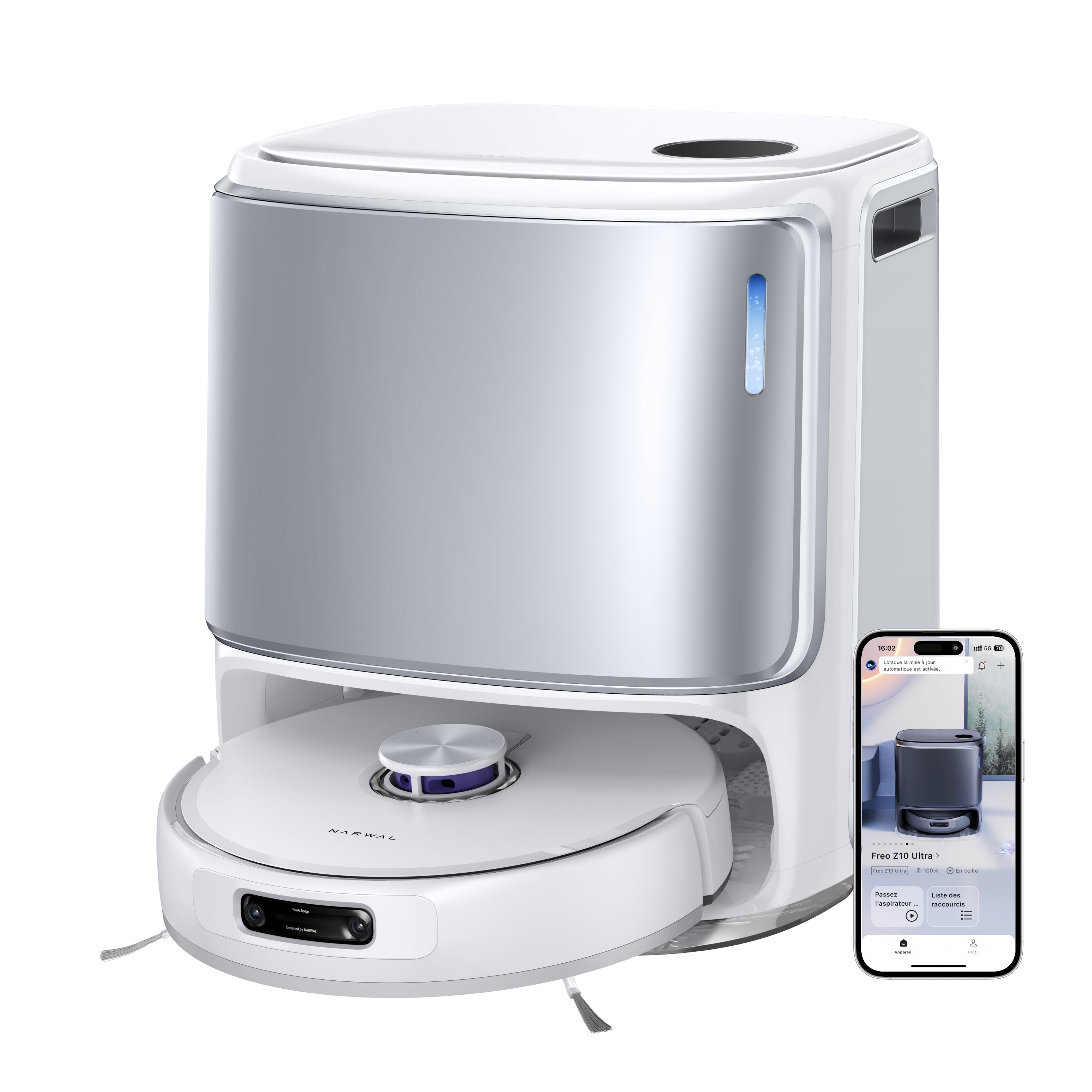 narwal-freo-z10-ultra-robot-aspirateur-laveur-blanc-18000-pa image 7