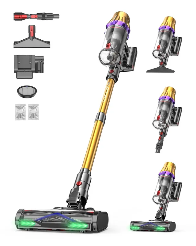 aonus-a10-aspirateur-balai-sans-fil-bleu-or-60kpa image 1