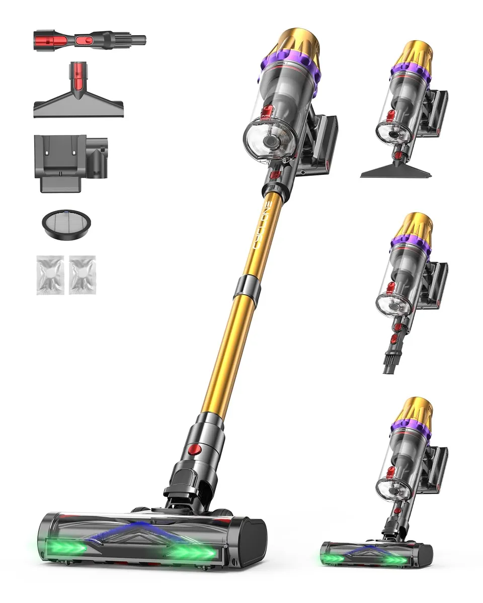 aonus-a10-aspirateur-balai-sans-fil-bleu-or-60kpa image 1