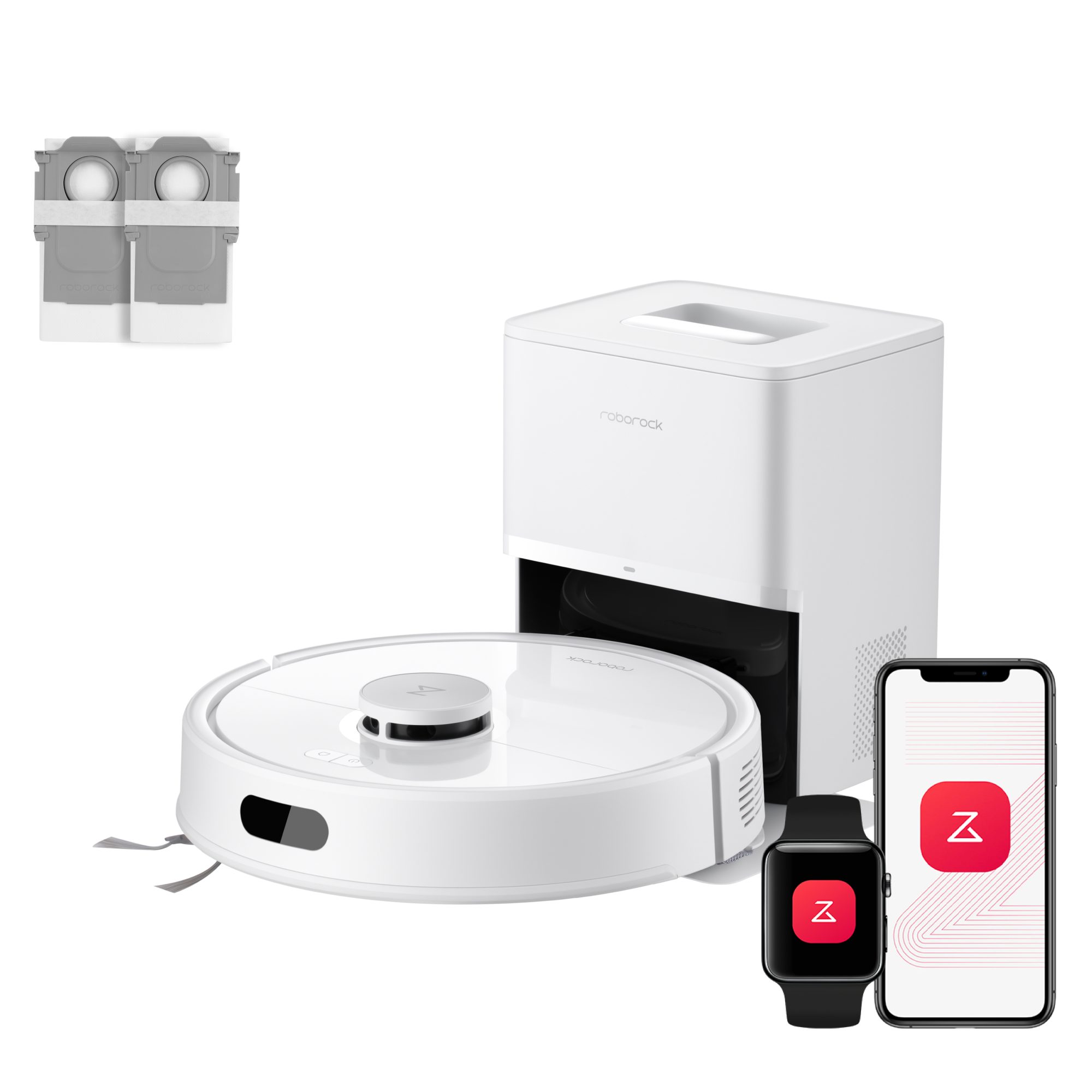 roborock-q7-l5-set-robot-aspirateur-laveur-blanc-station-auto image 1