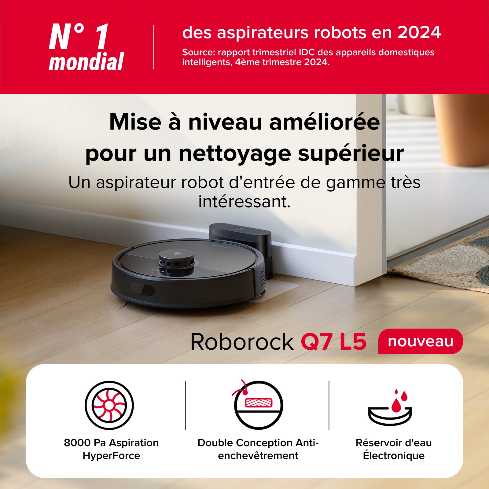 roborock-q7-l5-robot-aspirateur-noir-8000-pa image 2