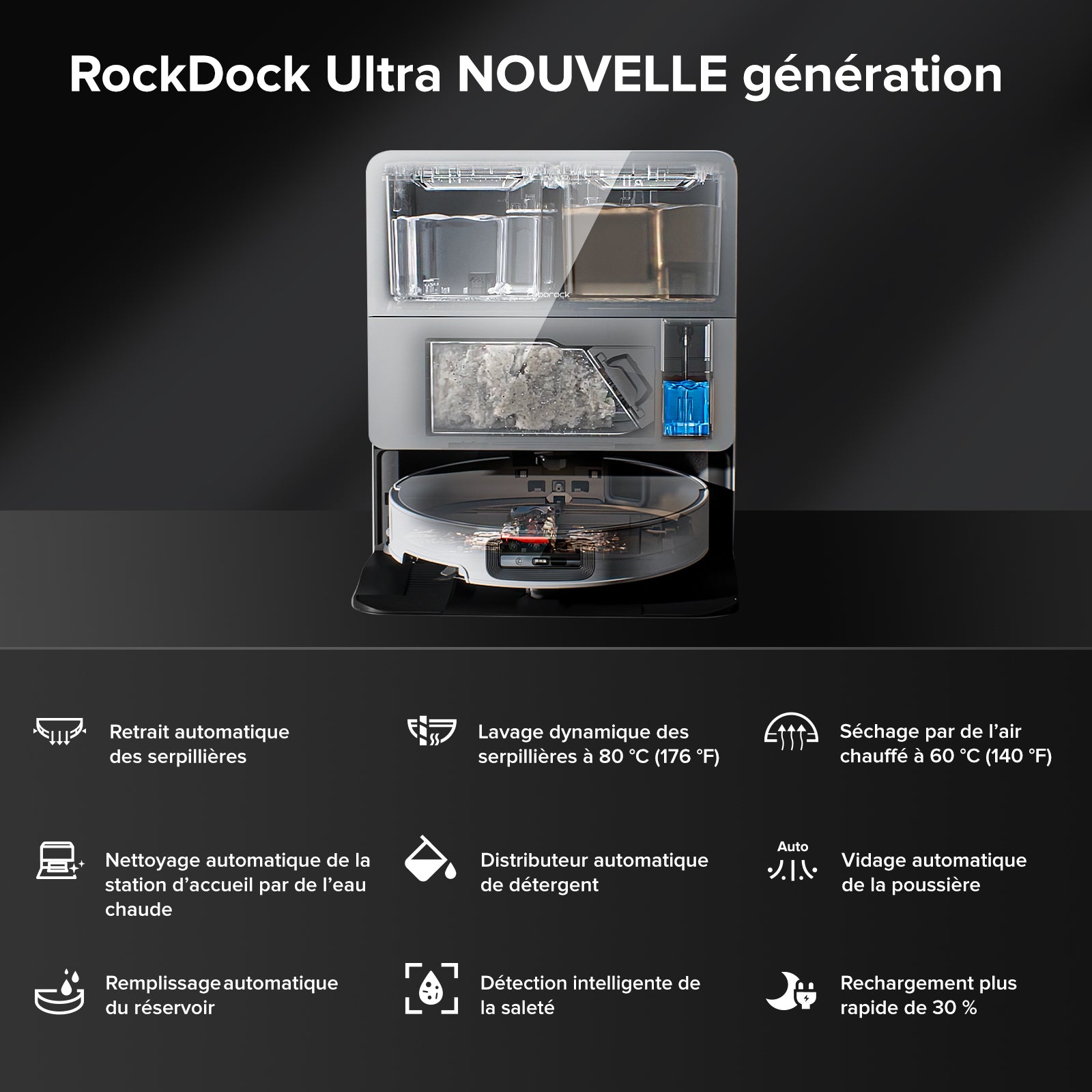 roborock-saros-10-robot-aspirateur-laveur-blanc-rockdock-ultra image 7