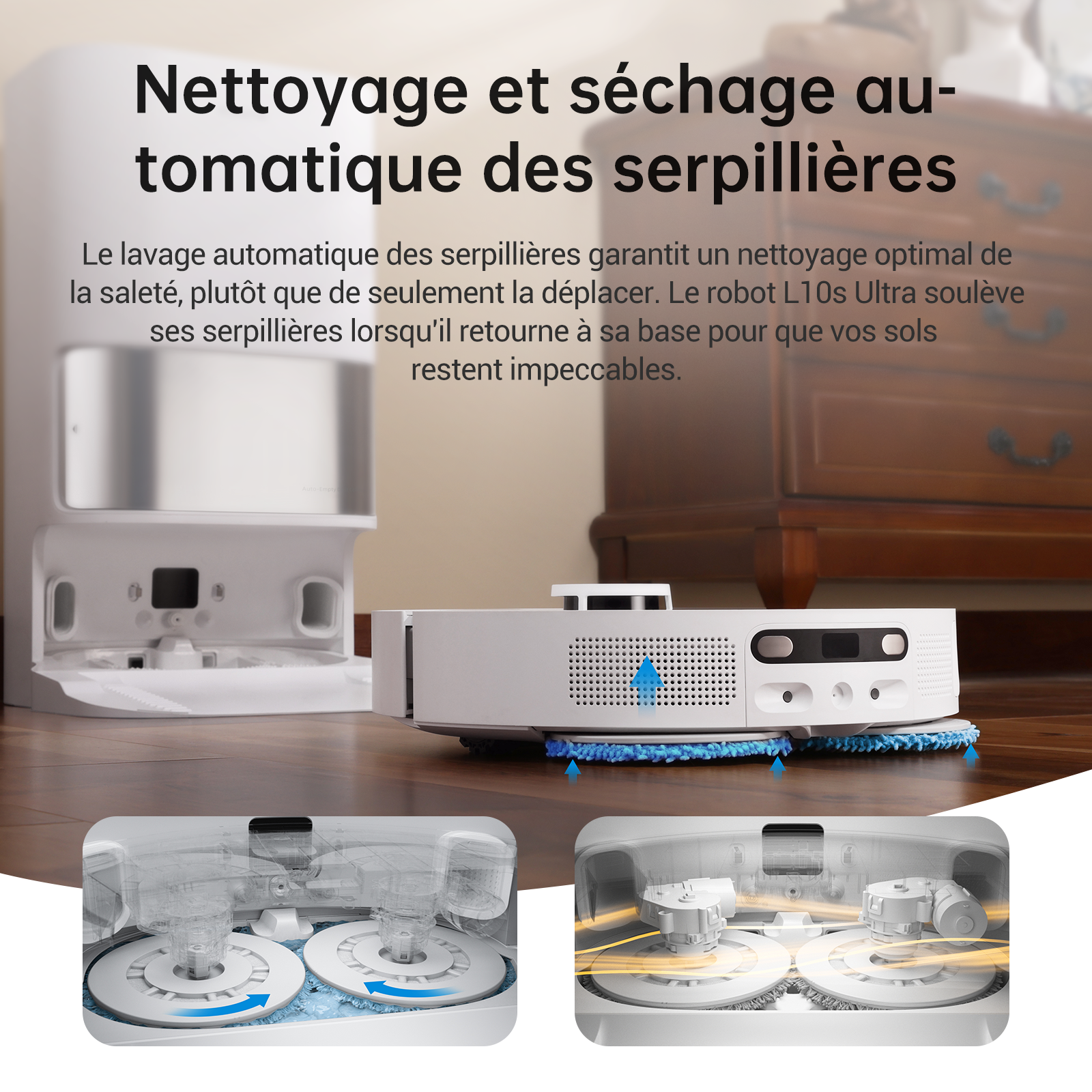 dreame-l10s-ultra-robot-aspirateur-laveur-5300-pa-vidage-auto image 6