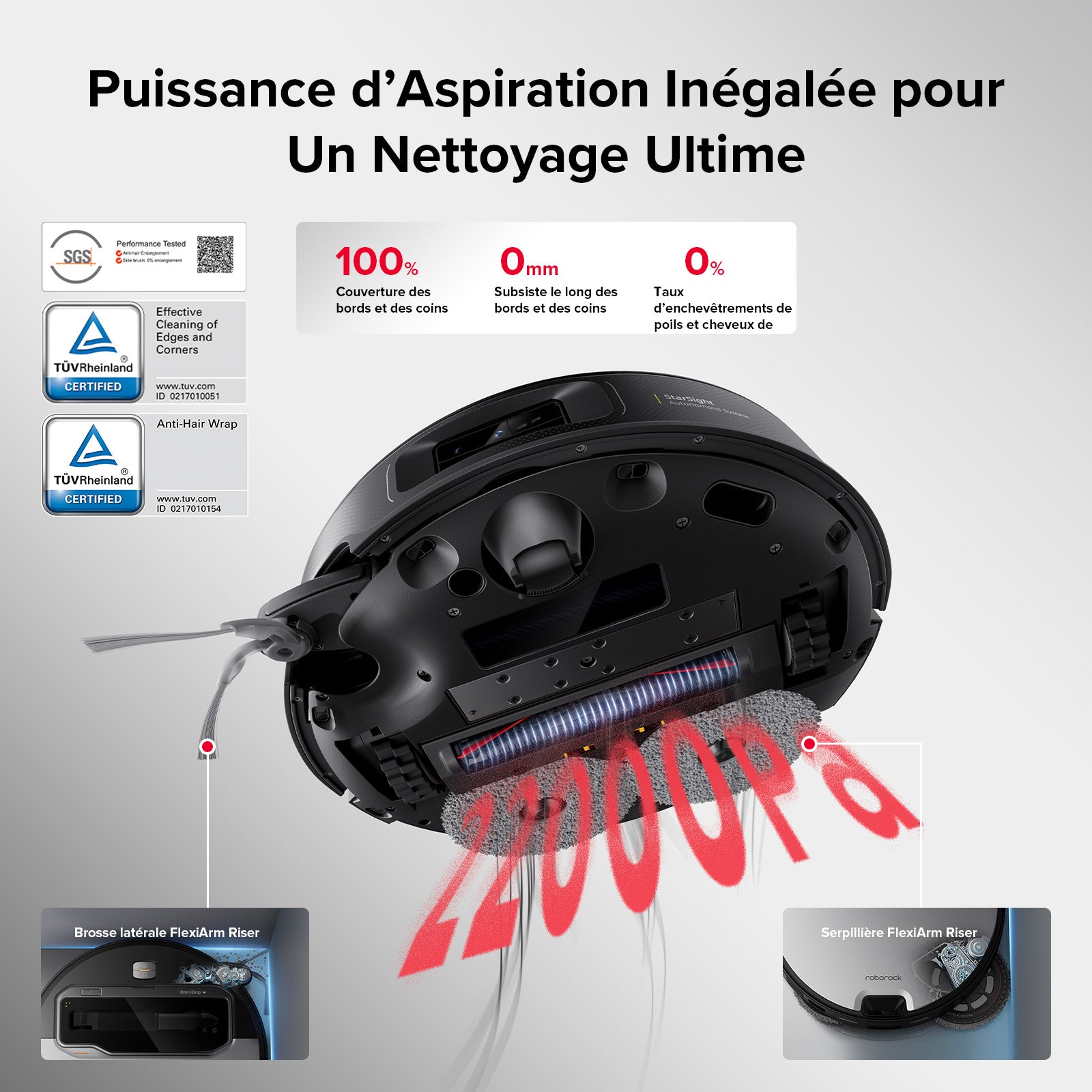 roborock-saros-z70-robot-aspirateur-laveur-noir-22000-pa image 4