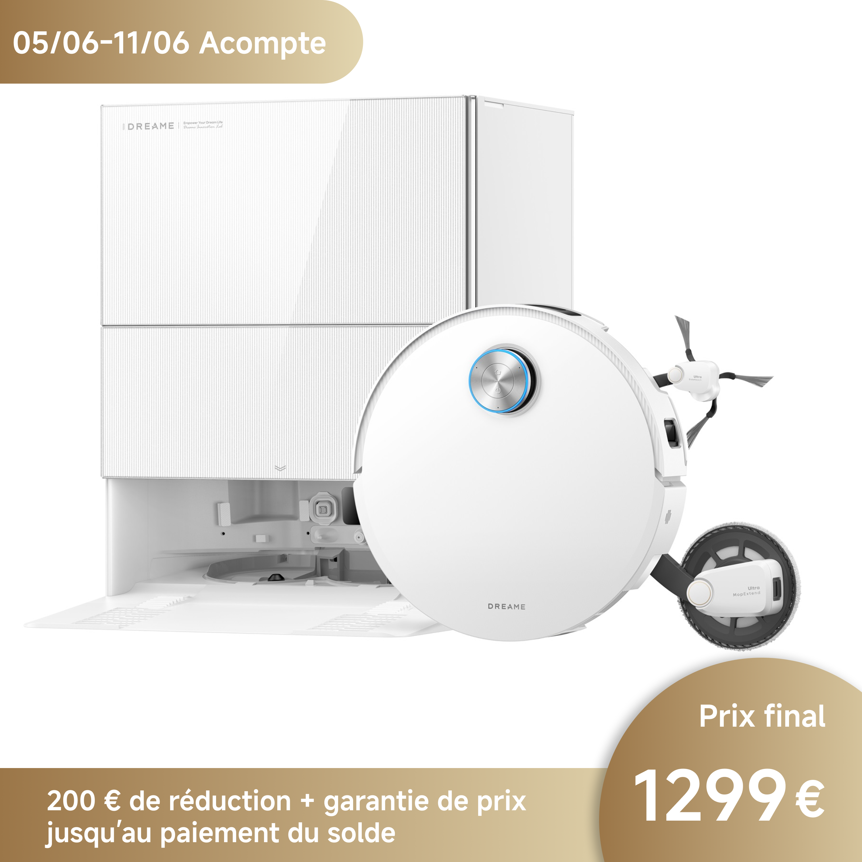 dreame-x60-pro-ultra-complete-acompte-pr-commande-robot-blanc image 1
