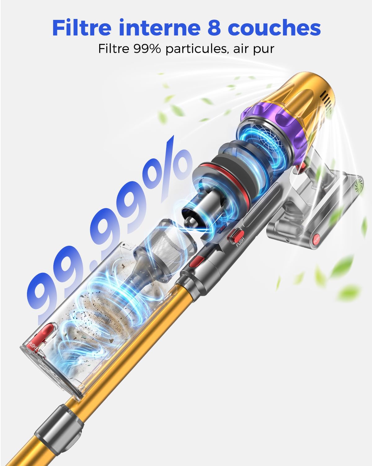 aonus-a10-aspirateur-balai-sans-fil-bleu-or-60kpa image 8