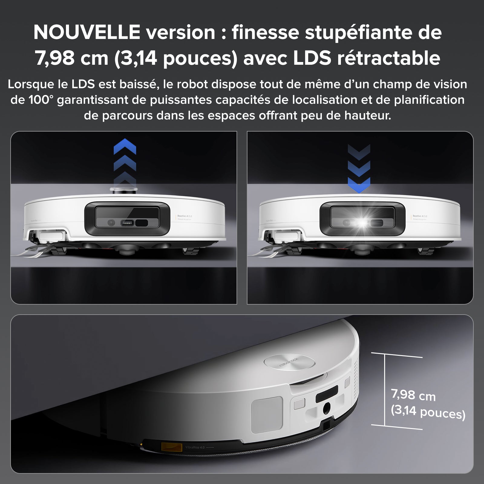 roborock-saros-10-robot-aspirateur-laveur-blanc-rockdock-ultra image 3