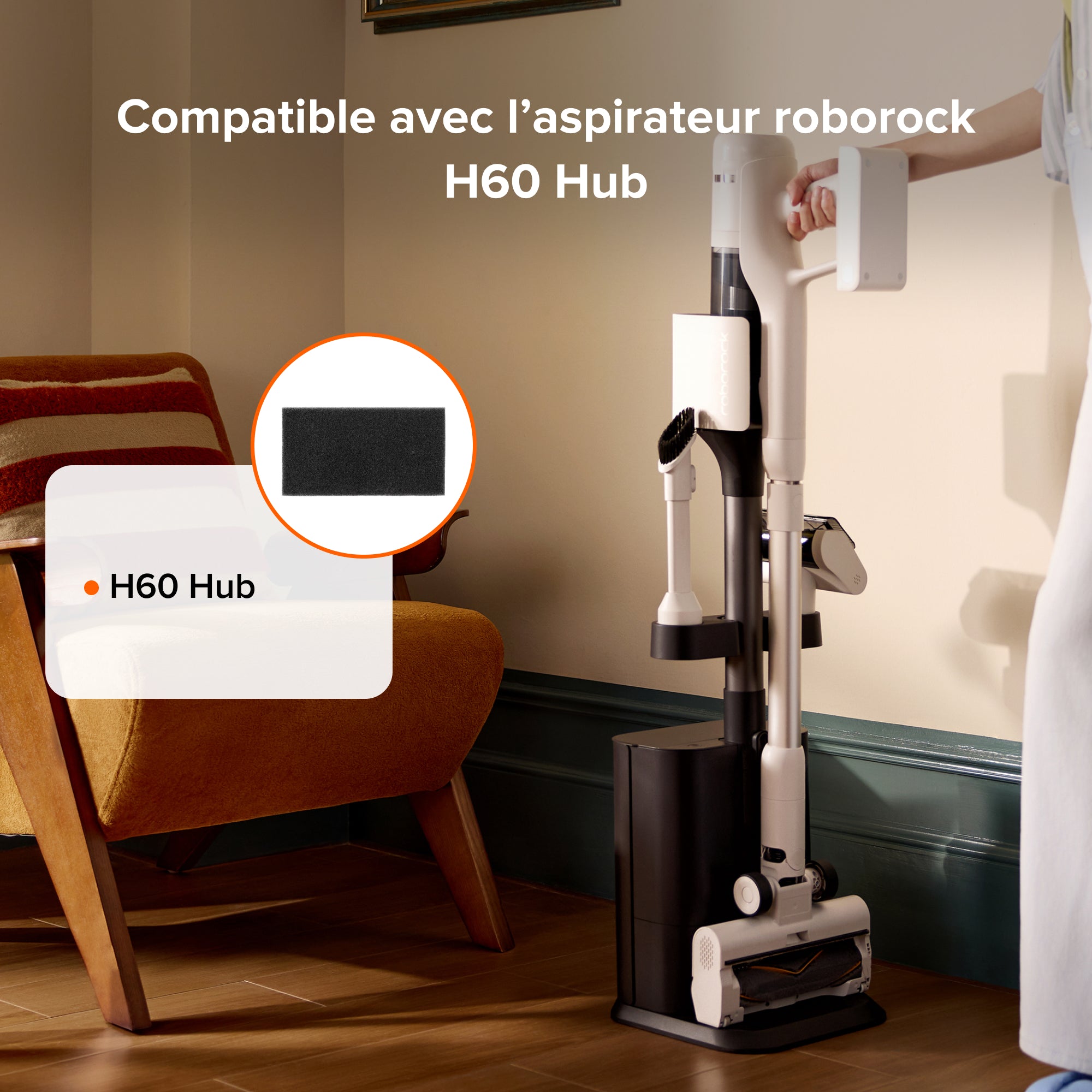 roborock-h60-hub-filtre-ponge-aspirateur-balai image 5