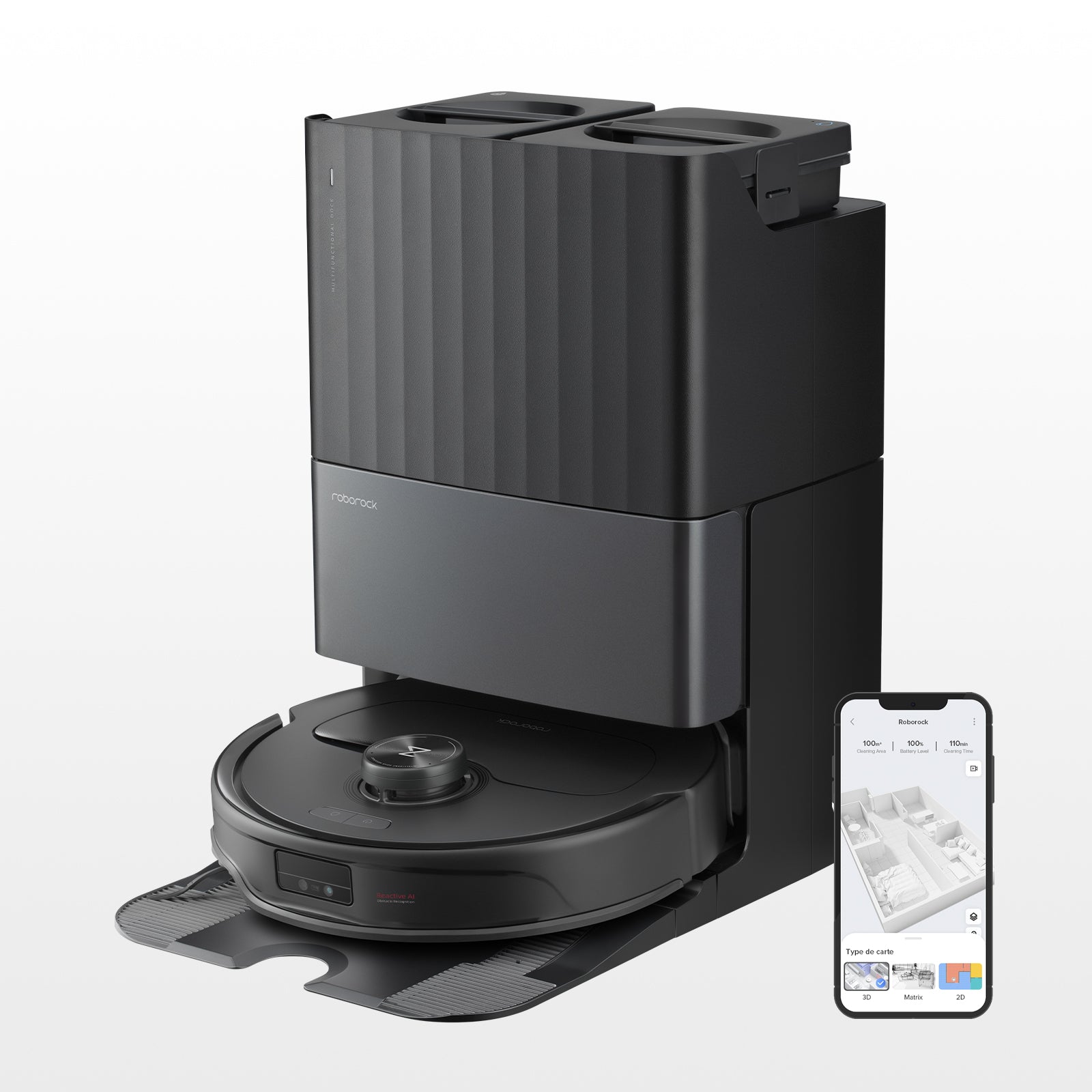 roborock-qrevo-master-robot-aspirateur-laveur-noir-station image 1